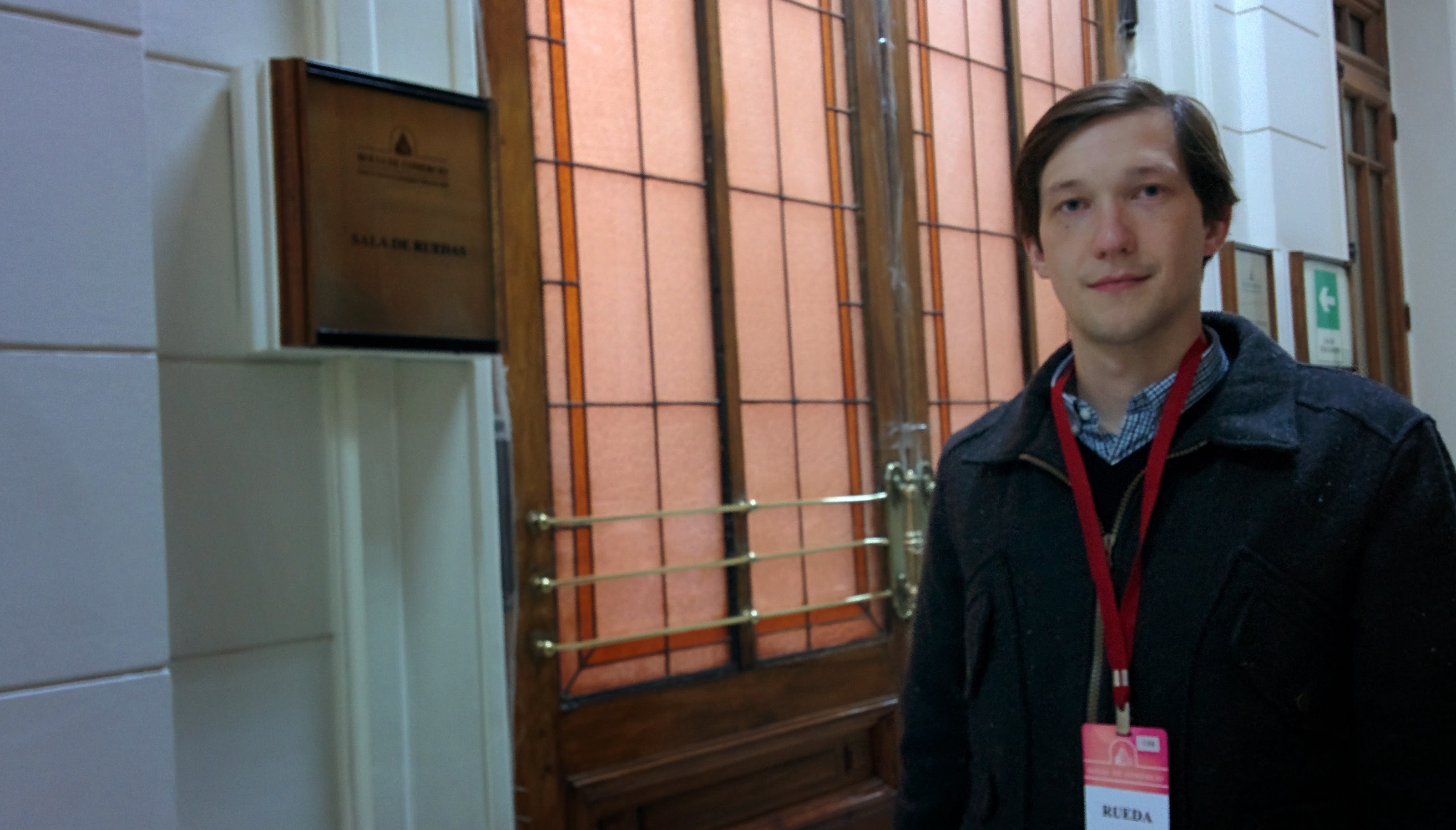 Outside an Larrin Vial after I told them about Bitcoin