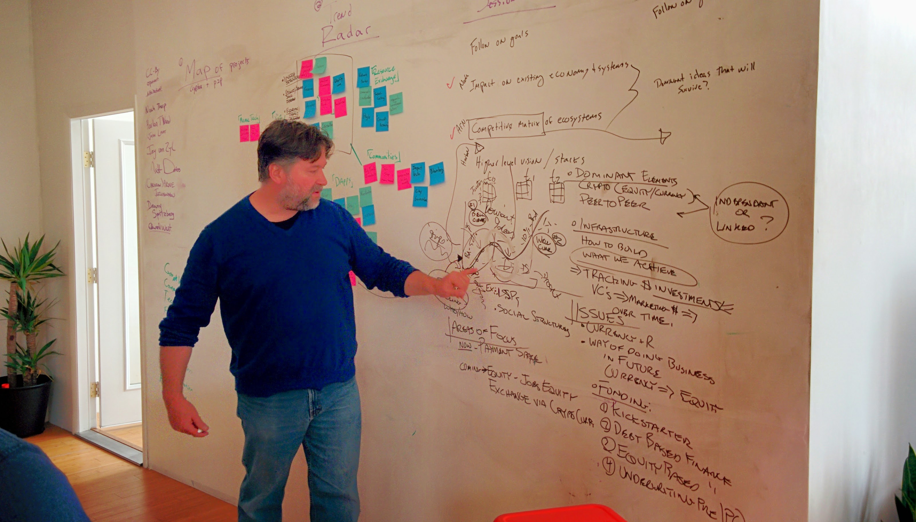 A small workshop hosted by J.P. Morgan Chase in the Bay Area in 2015 about the future economy of crypto.